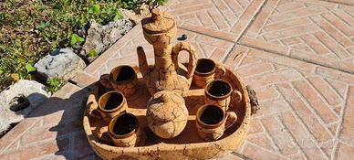 TAZZINE + BROCCA + ZUCCHERIERA IN SUGHERO SARDEGNA