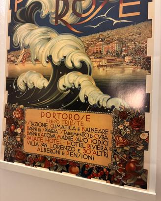 Poster manifesto Portorose Trieste vintage