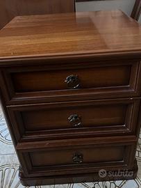 Coppia comodini legno camera da letto