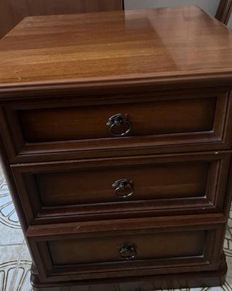 Coppia comodini legno camera da letto