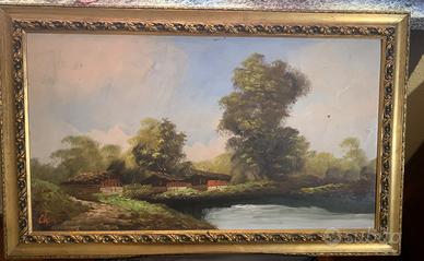 Quadro olio su tavola 92x78