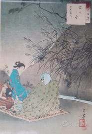 Ukiyo-e Pittura Giapponese Stampa Vintage