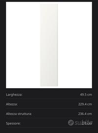 Anta Vikanes bianca armadio pax Ikea