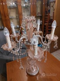 candelabro da  tavolo in vetro di  murano