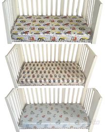 Set 3 Lenzuola con Angoli per Lettino Neonato