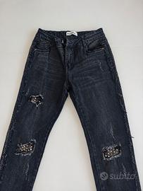 Jeans Miss Bellina con strass e borchiette 14 anni