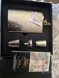set fiaschetta 2 bicchieri imbuto acciaio   tasca