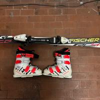 Scarponi da sci misura 27 + Sci Fischer RC4 120 Cm