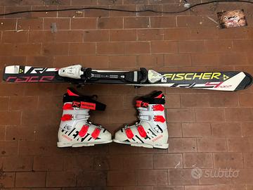 Scarponi da sci misura 27 + Sci Fischer RC4 120 Cm