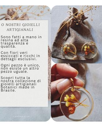 Orecchini NATURE in resina e fiori veri
