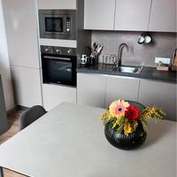 Cucina Lineare 3,60mt Net@cucine colore Tortora