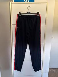 Lacoste Pantalone Tuta Blu Bande Rosse – Taglia M