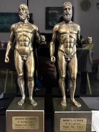 Coppia Statuette Bronzi di Riace Vintage