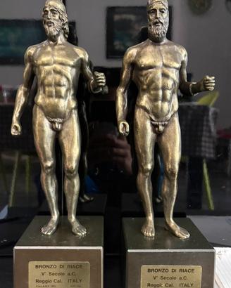 Coppia Statuette Bronzi di Riace Vintage