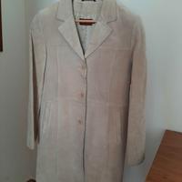 Soprabito donna in pelle scamosciata