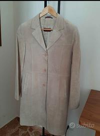 Soprabito donna in pelle scamosciata