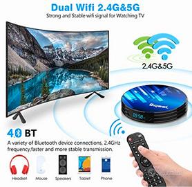 ❤ Android TV Box Bqeel Y8 Max + minitastiera WiFi