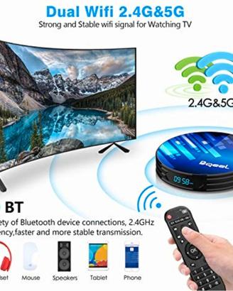 ❤ Android TV Box Bqeel Y8 Max + minitastiera WiFi