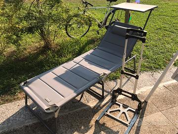Lettino spiaggia seminuovo con carrellino c traspo