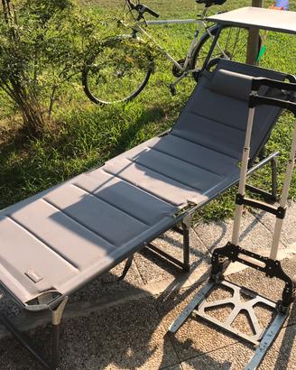 Lettino spiaggia seminuovo con carrellino c traspo