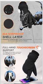 Guanti Invernali Per Moto E Ciclismo - Antivento, Touchscreen, Palmo In Silicone Antiscivolo, Ideali Per Sport Outdoor