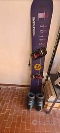 Tavola Snowboard Hard + Scarponi Hard Taglia 43/45