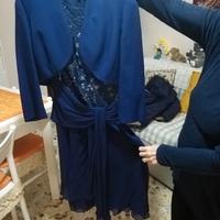 abito bleu per cerimonia