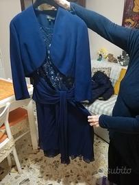 abito bleu per cerimonia