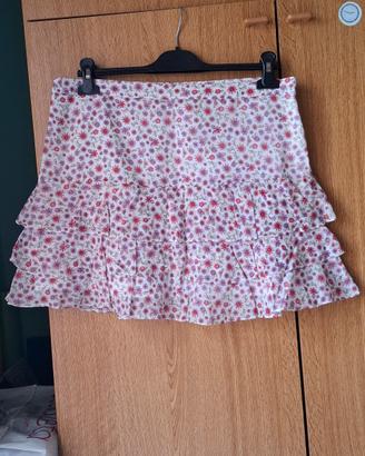 Minigonna a fiori con balze Camaïeu 