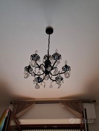 Lampadario Classico Nero a 5 Bracci