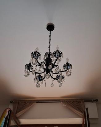 Lampadario Classico Nero a 5 Bracci