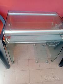 scrivania porta PC in vetro temperato