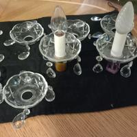bobeches in vetro o cristallo con pendenti 