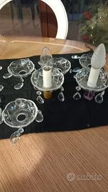 bobeches in vetro o cristallo con pendenti 