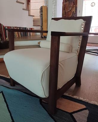 Poltrona Gervasoni in legno Wengé, Paola Navone