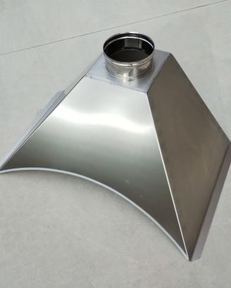 Cappa inox ad archetto per barbecue
