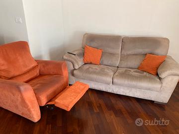 Divano letto e poltrona reclinabile