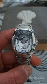 Chronotech orologio moon phase cinturino in acciai