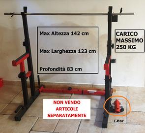 Rack, T-BAR, Bilanciere, Panca, Sandbag - Home Gym