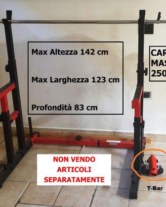Rack, T-BAR, Bilanciere, Panca, Sandbag - Home Gym