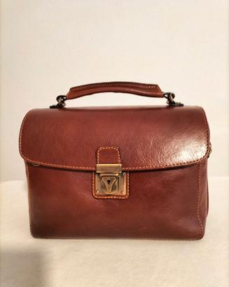 Borsa bauletto in cuoio artigianato Fiorentino