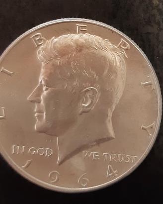 moneta argento mezzo dollaro