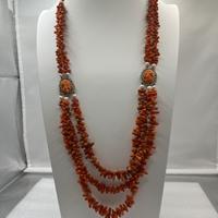 Collana in corallo e oro giallo con certificazione