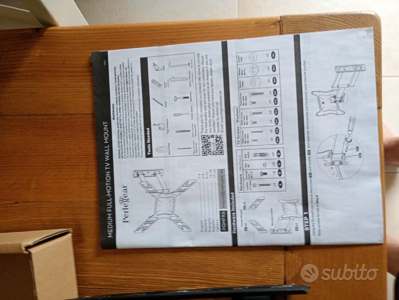 Supporto TV Da Parete Girevole Ed Estendibile - Per TV 26-60 Pollici Fino A 45kg - VESA 400x400 - Foto 10