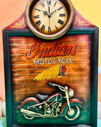 Quadro orologio Indian Motocycle.