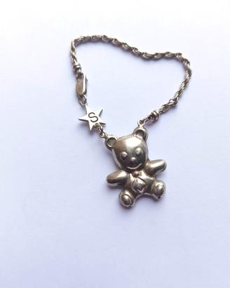 Bracciale orsetto stella S argento vintage