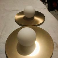 due lampade applique led oro 