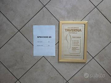 Raro specchio pubblicitario vintage CALZATURIFICIO