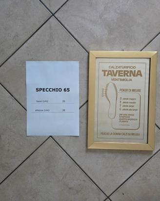 Raro specchio pubblicitario vintage CALZATURIFICIO