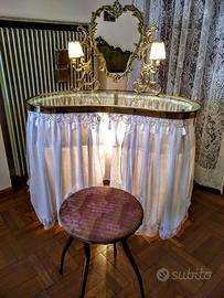MOBILE DA TRUCCO VINTAGE anni 60 IN CRISTALLO E AC